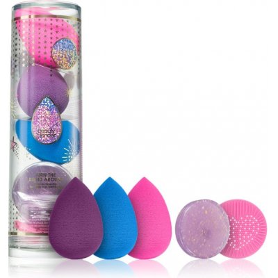 beautyblender Turn the Blend around Beautyblender houbička na make-up 3 ks + Beautyclenser solid tuhý čistič na make-up houbičky a štětce 16 g + Beautyblender silikonová pomůcka na čištění štětců 1 k – Zbozi.Blesk.cz