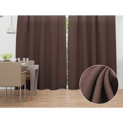 Biante Dekorační závěs Rongo RG-015 Tmavě hnědý 140x170 cm – Hledejceny.cz