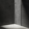 Pevné stěny do sprchových koutů OMNIRES - MARINA walk-in, 110 cm černá mat / transparent /BLMTR/ DNR11XBLTR