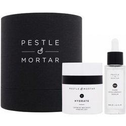 Pestle & Mortar Hydrating Duo dárková kazeta hydratační pleťový krém Hydrate Lightweight Moisturiser 50 ml + hyaluronové pleťové sérum Pure Hyaluronic Serum 30 ml