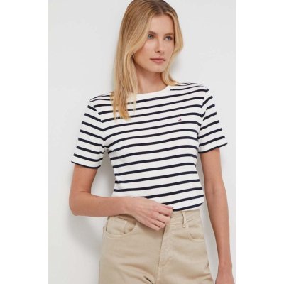 Tommy Hilfiger Bavlněné tričko WW0WW40587 bílá – Hledejceny.cz