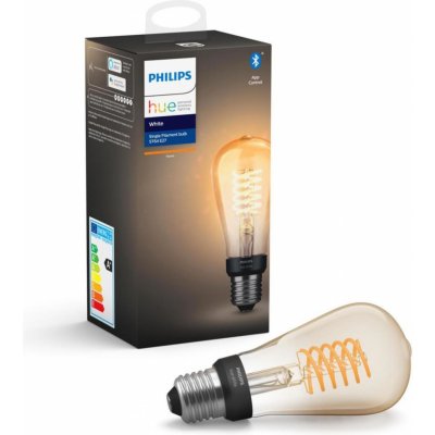Philips 8718699688868 Hue Bluetooth žárovka LED Filament E27 ST64 9W 600lm 2200K teplá bílá – Zbozi.Blesk.cz