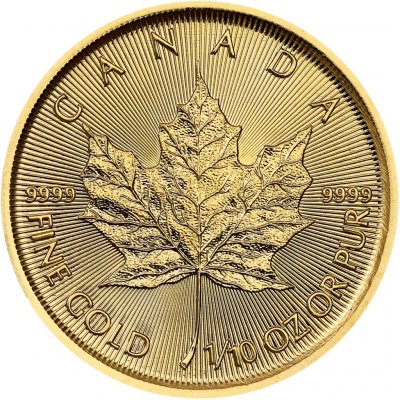 Royal Canadian Mint Maple Leaf zlatá mince 1/10 oz – Zboží Dáma