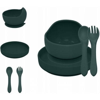 PETITE&MARS Set jídelní silikonový TAKE&MATCH Misty Green 6m+ 3 ks – Zboží Mobilmania