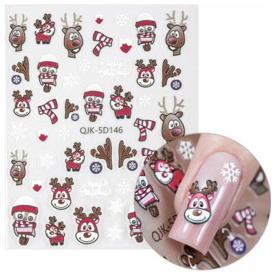 Molly Nails Samolepicí vánoční nálepky na nehty QJK 5D146 – Hledejceny.cz
