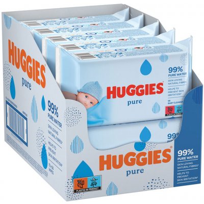 HUGGIES Single Pure vlhčené ubrousky 10 x 56 ks