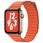 Coteetci kožený magnetický řemínek Loop Band pro Apple Watch 38 / 40mm oranžový WH5205-OR – Hledejceny.cz