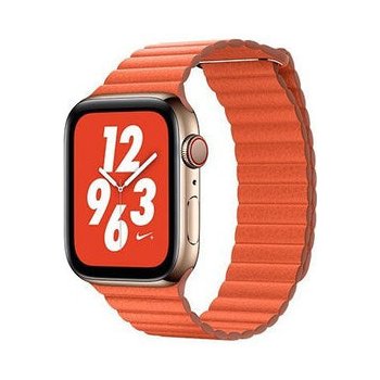 Coteetci kožený magnetický řemínek Loop Band pro Apple Watch 38 / 40mm oranžový WH5205-OR