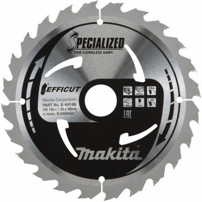 Makita pilový kotouč Efficut 190x30 24T B-64191 – Zbozi.Blesk.cz