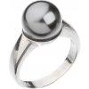 Prsteny Evolution Group s.r.o. Stříbrný prsten se Swarovski perlou šedý 35022.3