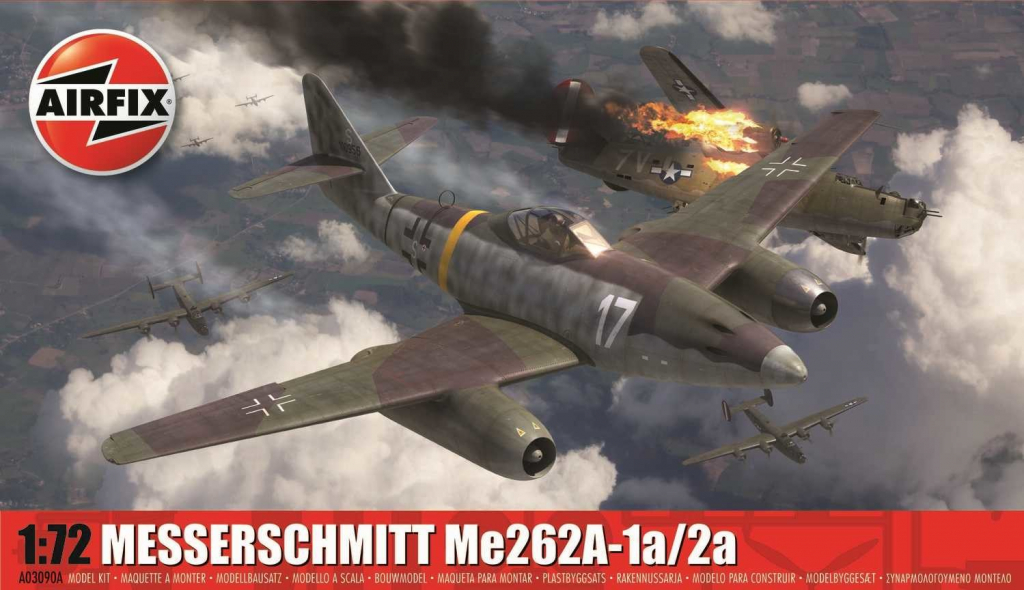 Airfix Classic Kit letadlo A03090A Messerschmitt Me262A1a/2a 1:72