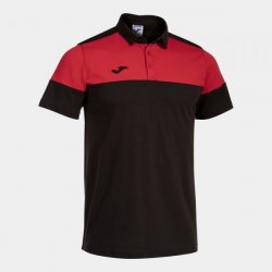 Joma sportovní tričko polo Crew V bavlna černá/červená