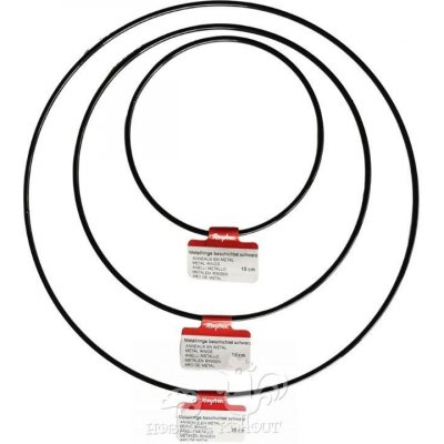 Kruh kovový 15 cm černý – Hledejceny.cz