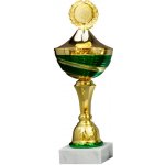 Kovový pohár s poklicí Zlato-zelený 38cm – Zboží Dáma
