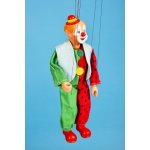 Mašek umělecká výroba Loutka sádrová Klaun s kloboučkem 20 cm – Zboží Dáma