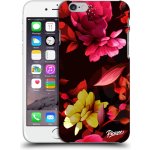 Pouzdro Picasee silikonové Apple iPhone 6/6S - Dark Peonny čiré – Sleviste.cz