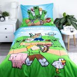 Jerry Fabrics Povlečení Minecraft Outdoor Mobs Bavlna 140x200 70x90 – Zboží Mobilmania