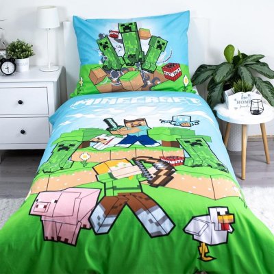 Jerry Fabrics Povlečení Minecraft Outdoor Mobs Bavlna 140x200 70x90 – Zboží Dáma