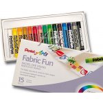 Pentel PTS Voskovky na textil 15 barev – Zboží Dáma