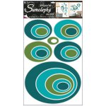 Anděl 1061 samolepící dekorace modré elipsy 70x42cm – Zboží Mobilmania