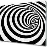Sklenena krajeci deska Spirála s pruhy 60x52 cm – Zbozi.Blesk.cz