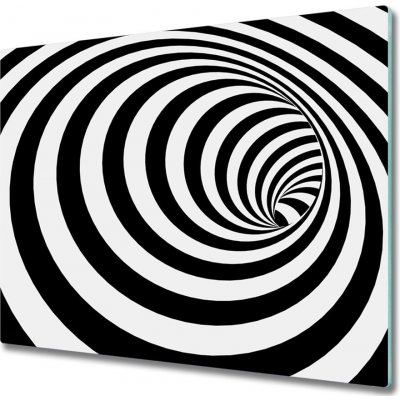 Sklenena krajeci deska Spirála s pruhy 60x52 cm – Zbozi.Blesk.cz