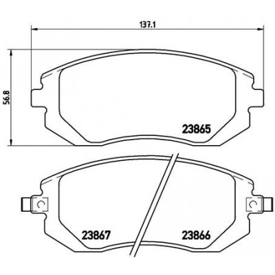 BREMBO Sada brzdových destiček, kotoučová brzda P 78 013 – Zboží Mobilmania