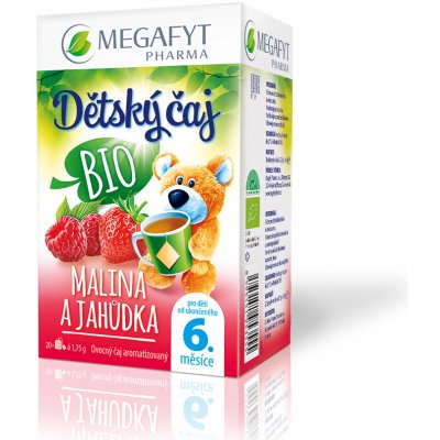 Megafyt Dětský čaj Malina a jahůdka BIO 20 x 1.75g – Zboží Dáma