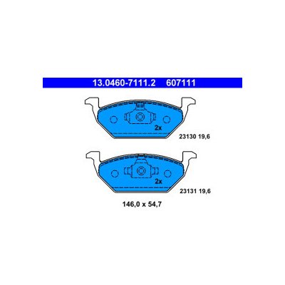 ATE sada brzdových destiček, kotoučová brzda 13.0460-7111.2 – Zbozi.Blesk.cz