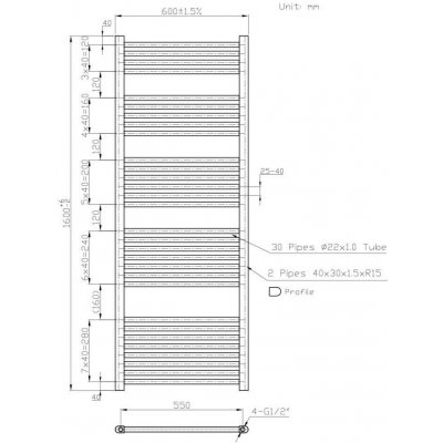 Novaservis 600 mm x 1600 mm 600/1600/R,1 – HobbyKompas.cz