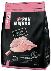 PAN MIĘSKO Kuřecí s králíkem pro koťata 0,4 kg