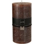 Oválná hnědá svíčka XXL - 10*10*20 cm - J-Line by Jolipa – Hledejceny.cz