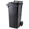 Popelnice MEVA Plastová popelnice 120 litrů PVC hranatá černá