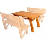 Drewmax MO241 stůl - Zahradní stůl z masivního smrkového dřeva 150x80x72cm - Ořech – Hledejceny.cz