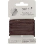 Sinelco Gumičky do vlasů Sinelco 16 ks úzké hnědé, 50 mm – Zboží Dáma