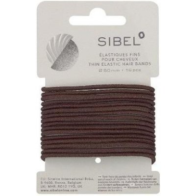 Sinelco Gumičky do vlasů Sinelco 16 ks úzké hnědé, 50 mm – Zboží Dáma