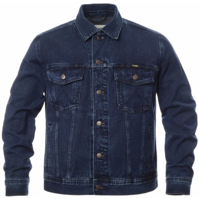 Wrangler džínová bunda W41001705 Casual Fit Blue Black – Zboží Dáma