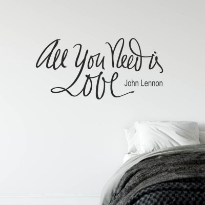 INSPIO Samolepka na zeď - John Lennon - All You Need is Love (citát na zeď) texty, citáty rozměry 95x43 – Sleviste.cz