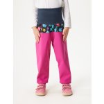 Unuo Batolecí softshellové kalhoty s fleecem Basic, Fuchsiová, Kytičky – Zboží Dáma