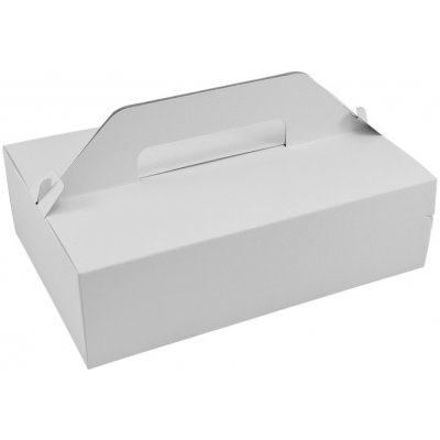 EcoPack Krabice na dort papírová 27x18x8 cm s uchem 50 ks Balení: 50 – Zboží Mobilmania