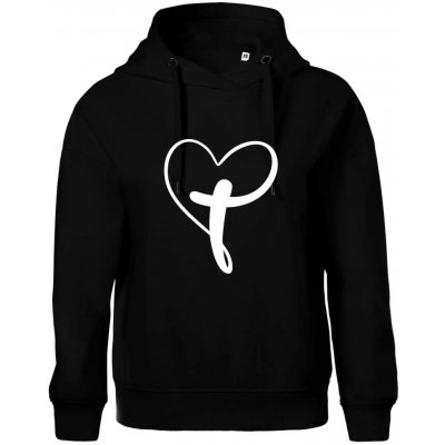 Jesus srdce Oversized mikina dámská Moon kratší + širší Černá – Hledejceny.cz