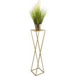 HowHomely STOJAN NA KVĚTINÁČ LOFT5 100x24x24 cm ZLATÁ – Hledejceny.cz