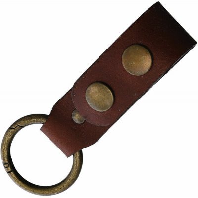 Přívěsek na klíče JOKER Cognac kožený závěsník3cm DG03 – Zboží Mobilmania