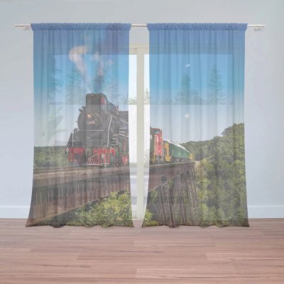 Záclony Vlak na mostě: 2 ks - 150x250 cm - Sablio – Hledejceny.cz