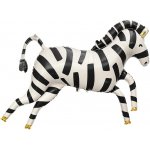 PartyDeco 100 x 82 cm fóliový balónek Zebra – Zboží Dáma