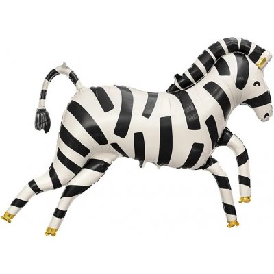 PartyDeco 100 x 82 cm fóliový balónek Zebra – Zboží Dáma