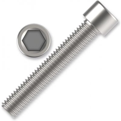 Šroub imbus DIN 912 M6x30, 8.8, bílý zinek – Sleviste.cz