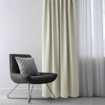 Zatemňovací závěs blackout RESTILO krémový 140 x 245 cm sada 2 ks – Sleviste.cz
