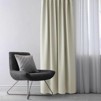 Zatemňovací závěs blackout RESTILO krémový 140 x 245 cm sada 2 ks – Sleviste.cz