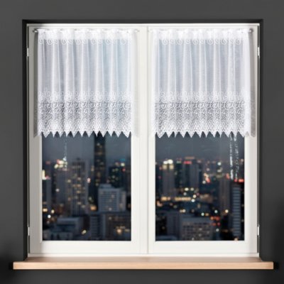 Dekorační metrážová vitrážová záclona VIOLETTA bílá výška 70 cm MyBestHome – Zboží Dáma